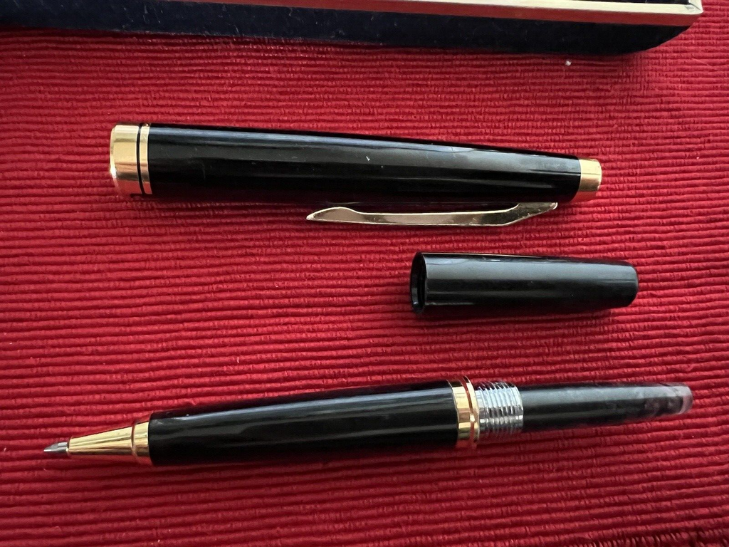 Uni-Ball Pen Sphere Dx Mini Black Diamond With Gold Vintage