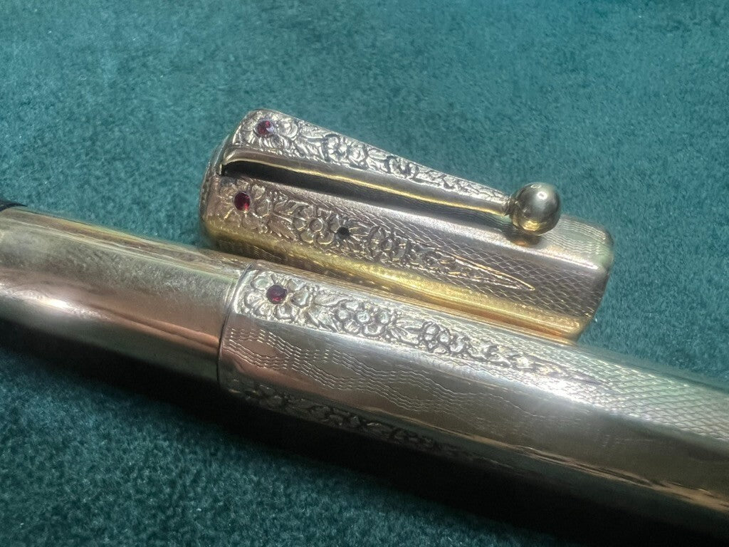 🔴 WATERMAN'S CHISELS AND STONES Einziehbarer Füllfederhalter, funktioniert, Vintage D 