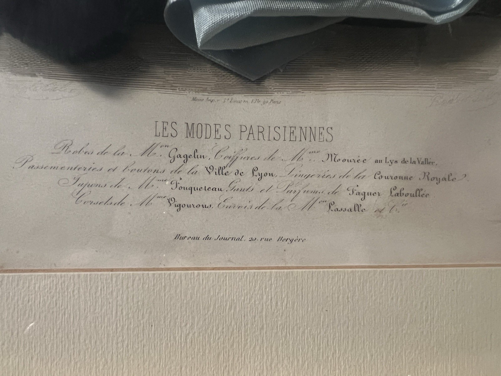 Print Fashion French With Fabric Dimensional Les Modes Parisiennes Vintage