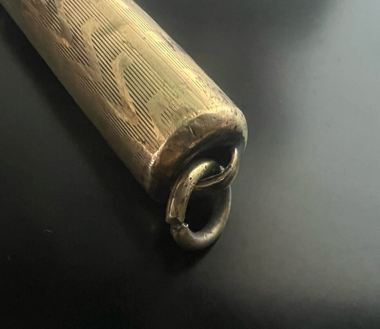 🔴 Vintage SCRIVE Hebel-Füllfederhalter aus ziseliertem Messing aus den 1920er Jahren 