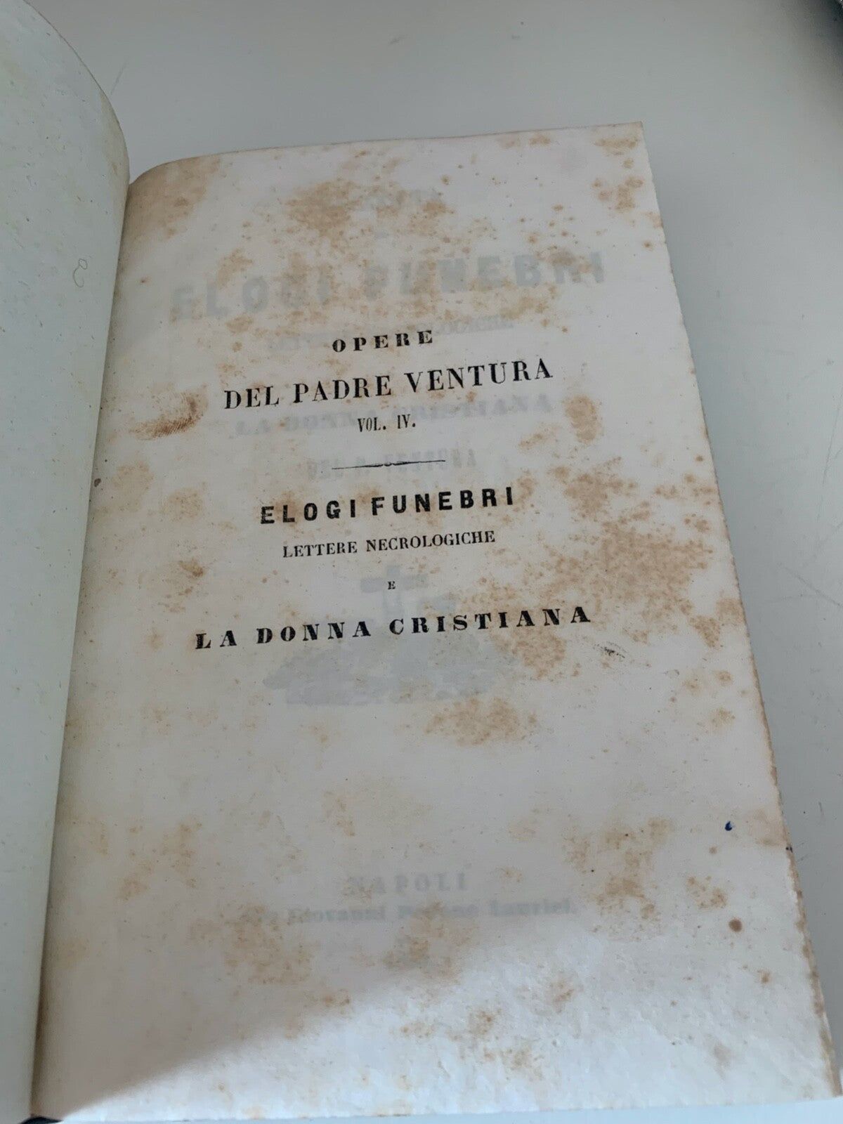 🔴 Book COLLECTION OF FUNERAL PRAISES CHRISTIAN DOCTRINE old 1853 