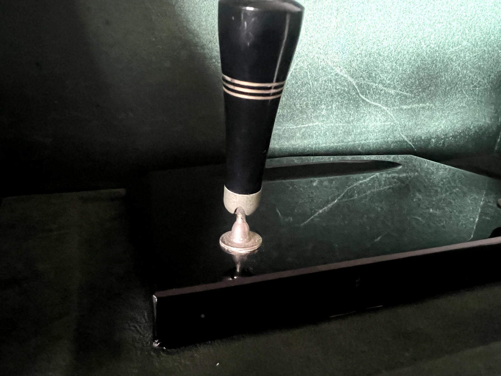 🔴 OMAS penna portapenne ONICE NERO sfera stilografica scrivania 2 posti vintage