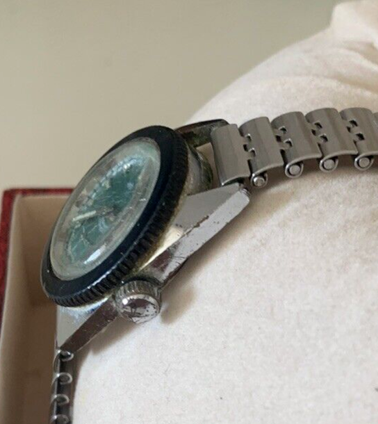 🔴 HEDY WATCH women's SUB DIVER manual underwater watch 4 ATM vintage 