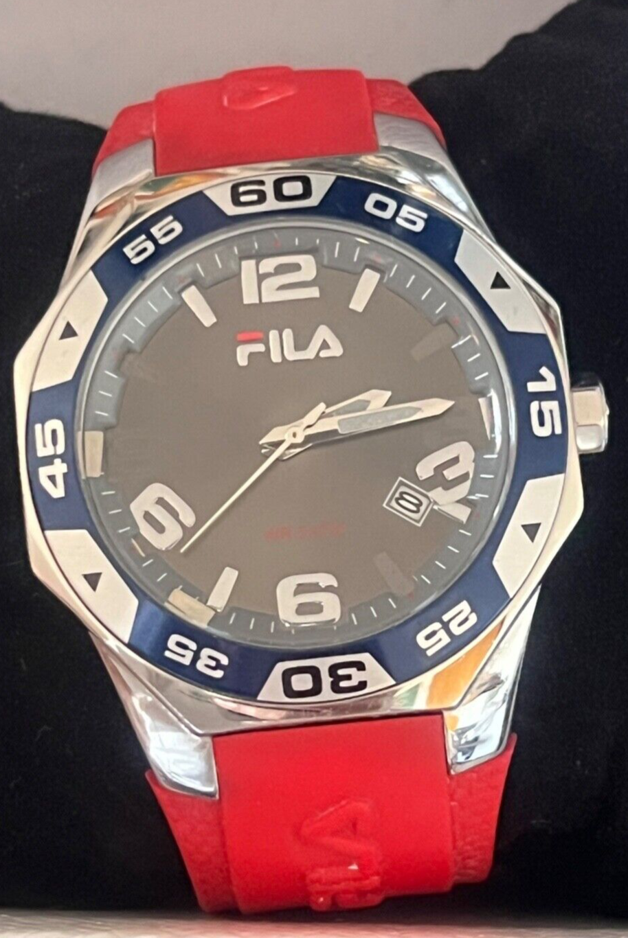 🔴 FILA Herrenuhr FA0831, 5 ATM wasserdicht, Übergröße 42 mm 