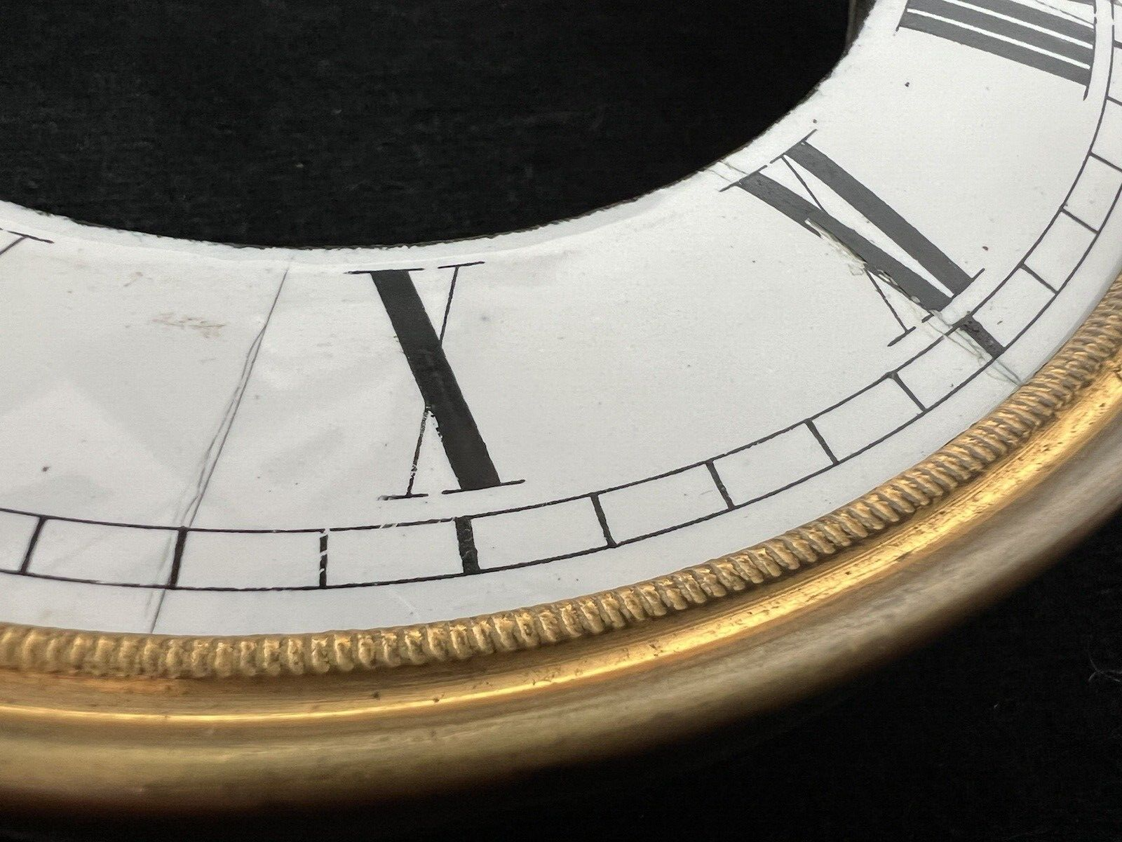 🔴 QUADRANTE orologio pendolo muro parete smalto numeri romani ottone perni