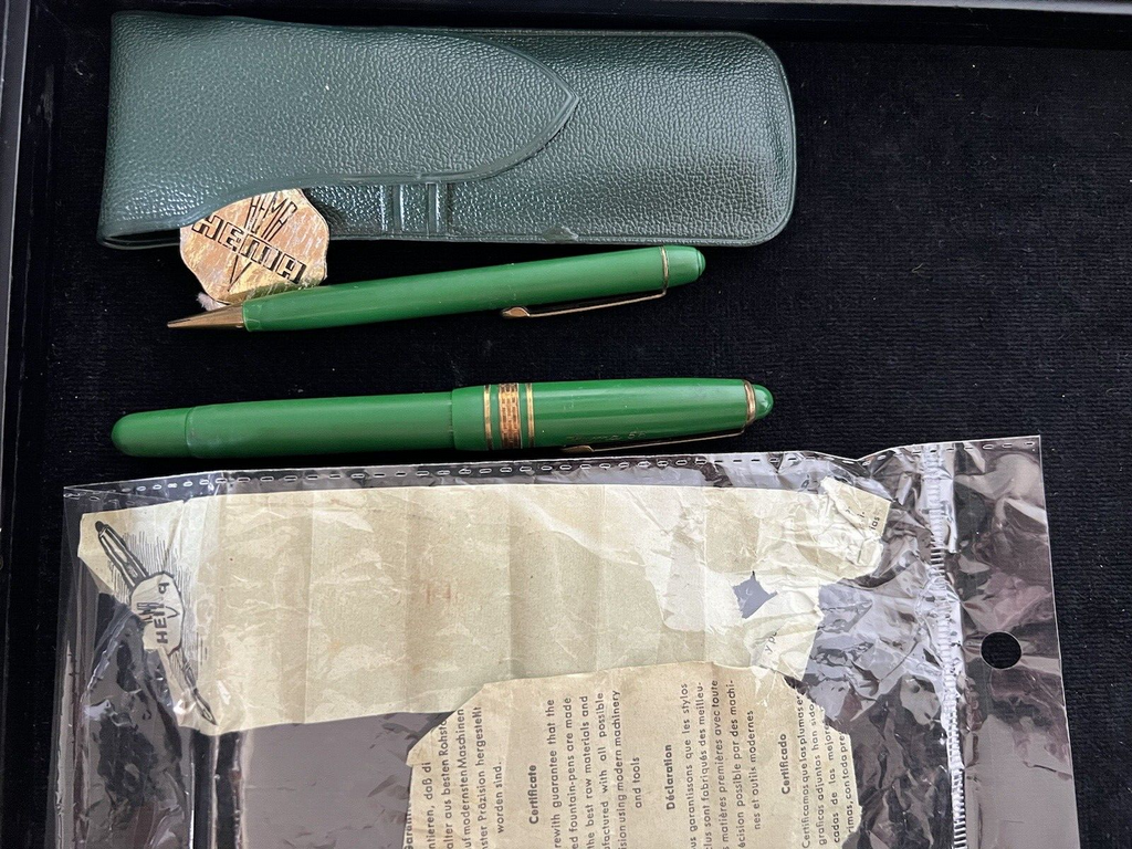 Herma 56 Pen Fountain Pen And Pencil Mechanical Warranty Vintage 50