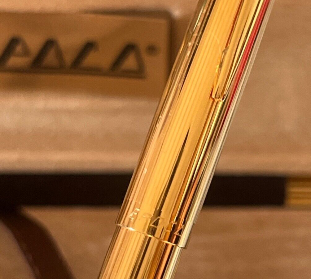 Période Stylo-Plume Stylo à Plume Plaqué Or Spline Bit Cartouche Trousse, Cru