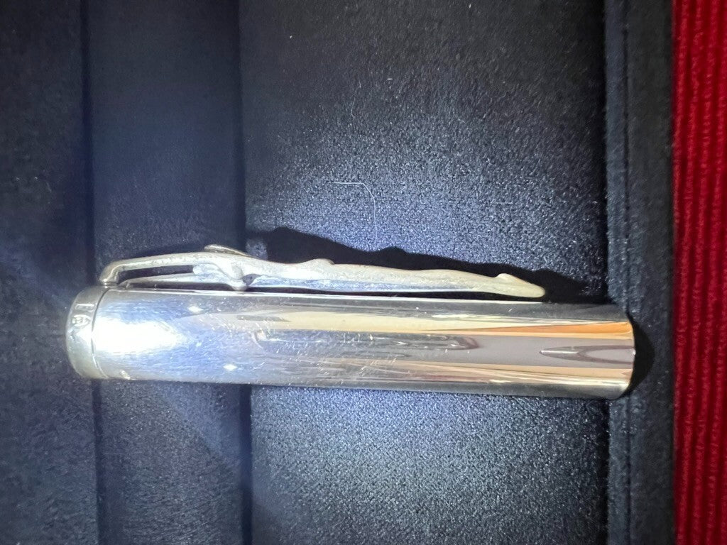 🔴 OTTAVIANI penna sfera ARGENTO 925 MASSICCIO lacca scultura corpo donna