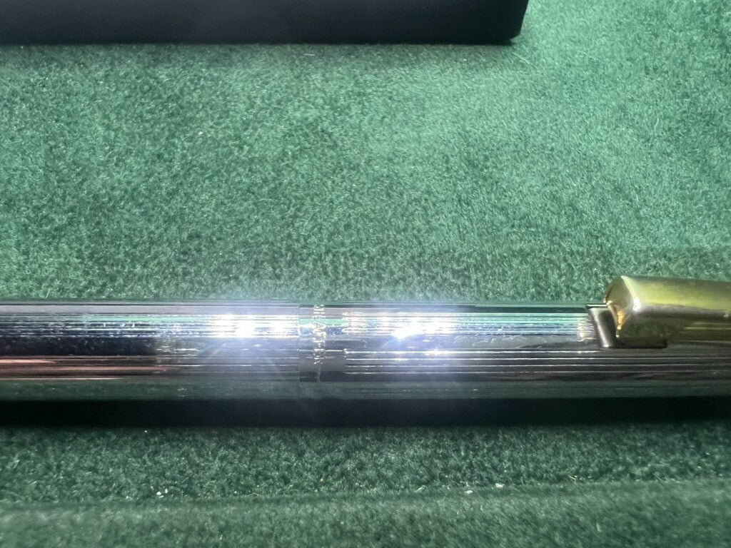 🔴 SHEAFFER penna sfera cromata con sigillo cip a scatto scrive vintage