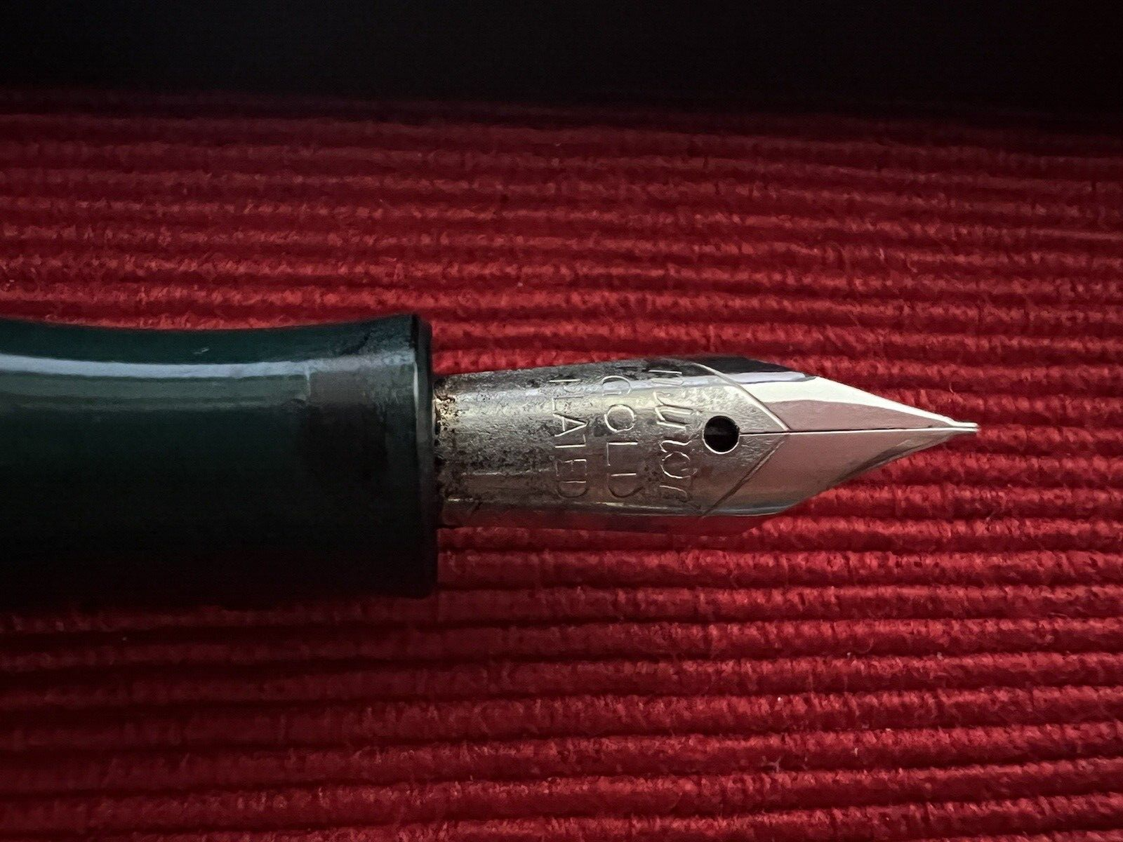 Ero Pens Stylos-Plumes Minor Vert Noir À Piston Écrit Vintage 