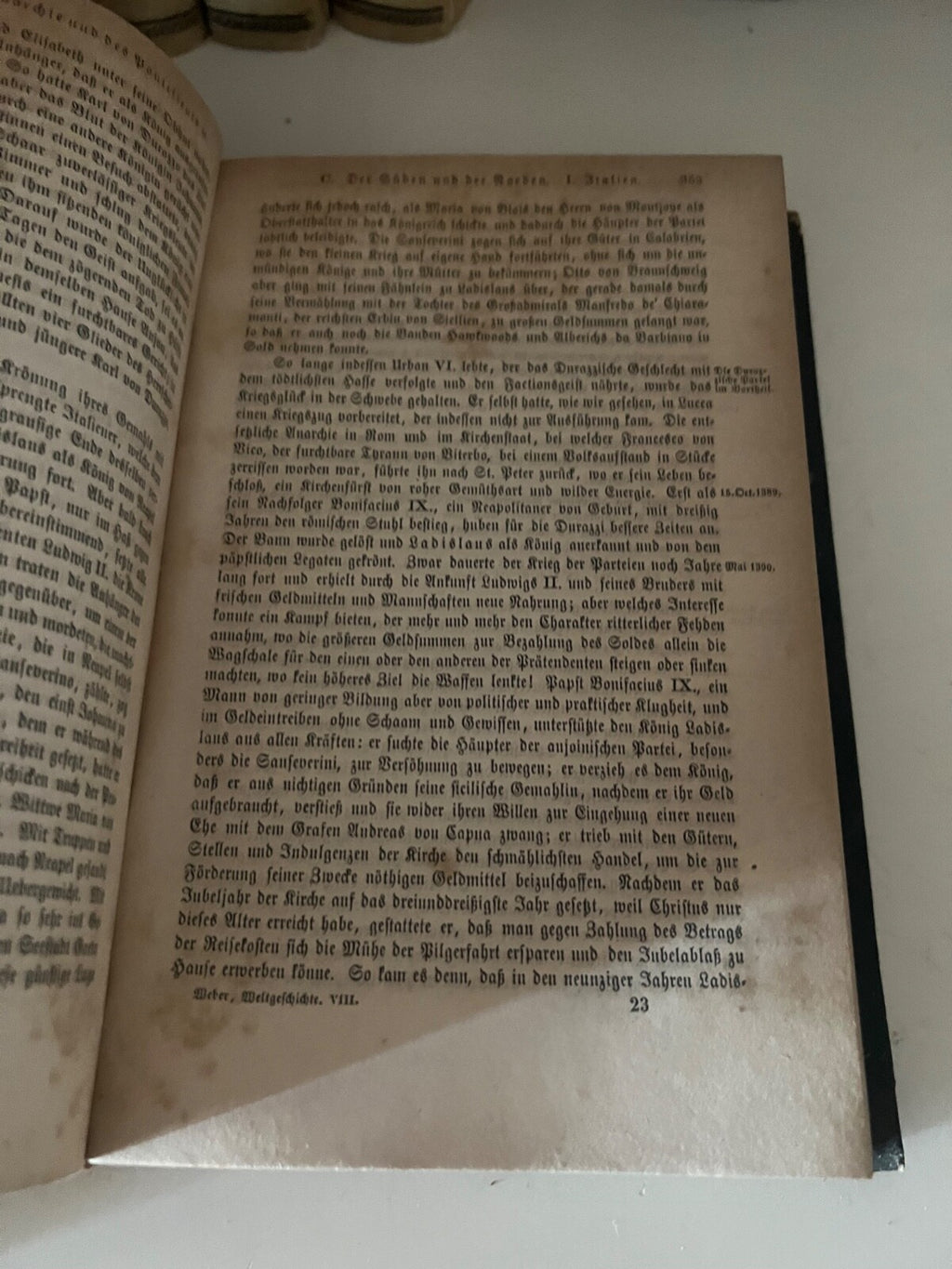 🔴 Buch WELTGELCHICHTE Dr. George Weber Deutsch Mitte Lalters antik 1870 SELTEN 