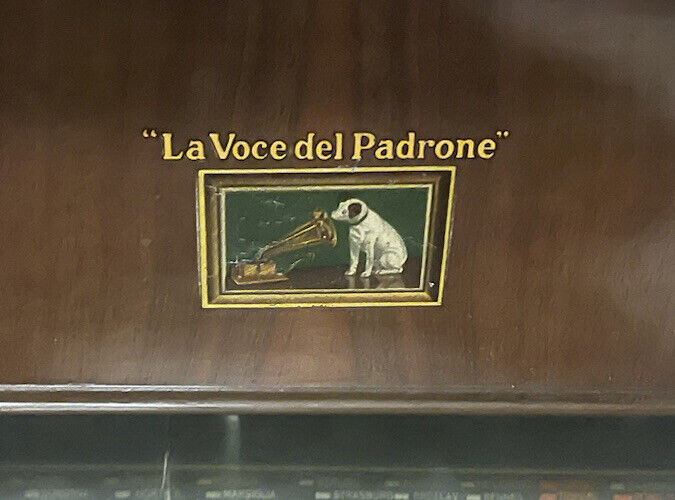 🔴 LA VOCE DEL PADRONE radio grammofono mobile legno noce FUNZIONA VINTAGE