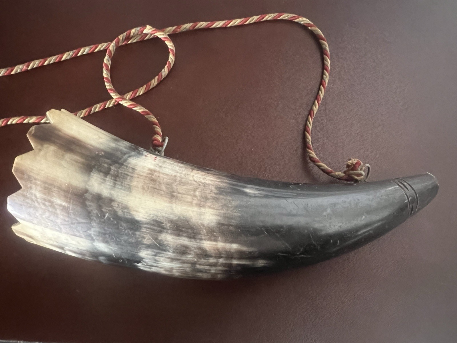 Corne Géorgien Outil à Vent Fonctionne Type De Viking Jouant Vintage