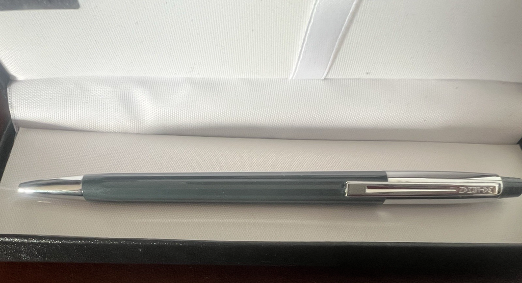 🔴 WATERMAN penna a sfera grigia meccanismo pulsante a scatto vintage