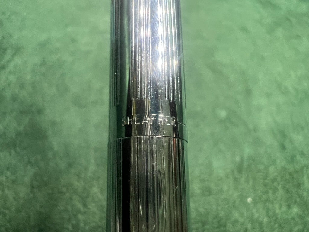 🔴 SHEAFFER penna sfera cromata con sigillo cip a scatto scrive vintage