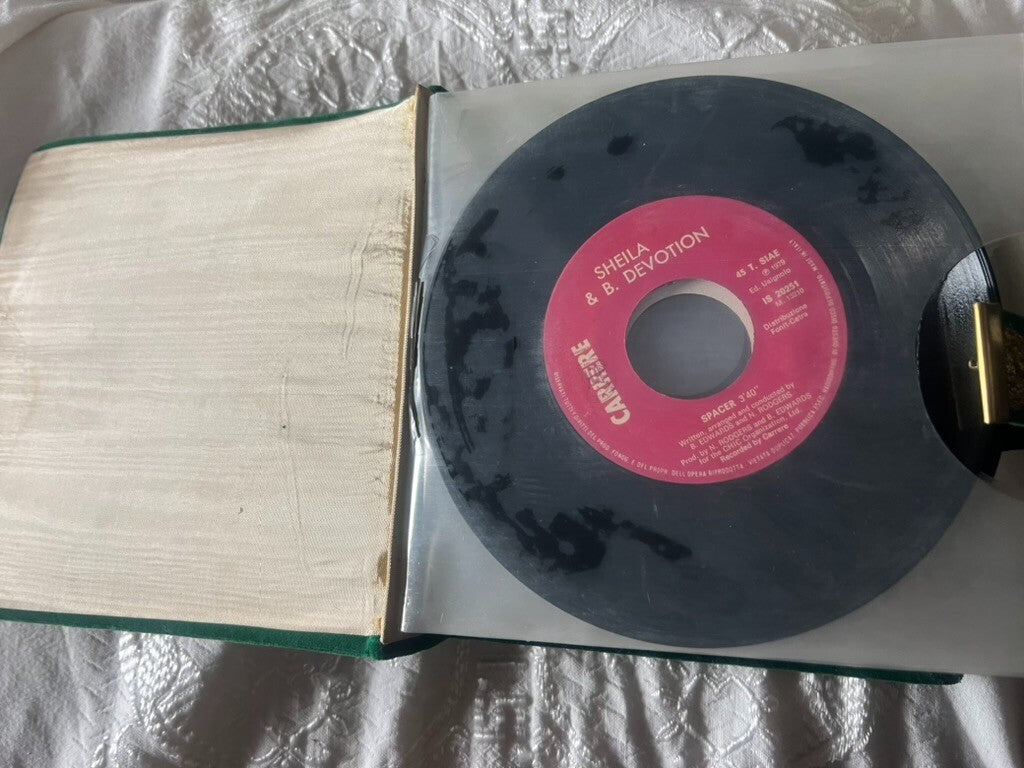 Disques 45 Tours En Album Velours Vert 33 à Collectionner Neuf Come Photo