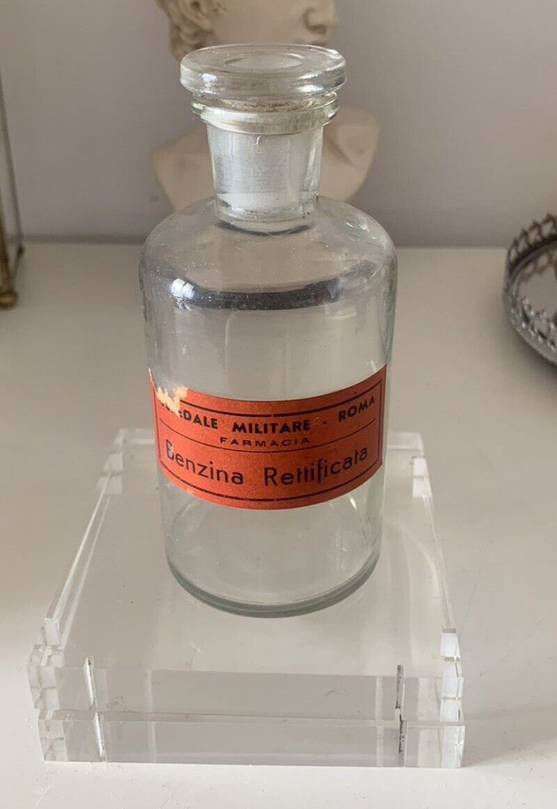 🔴 Bottiglia vetro AMPOLLA medica da Laboratorio da collezione vintage