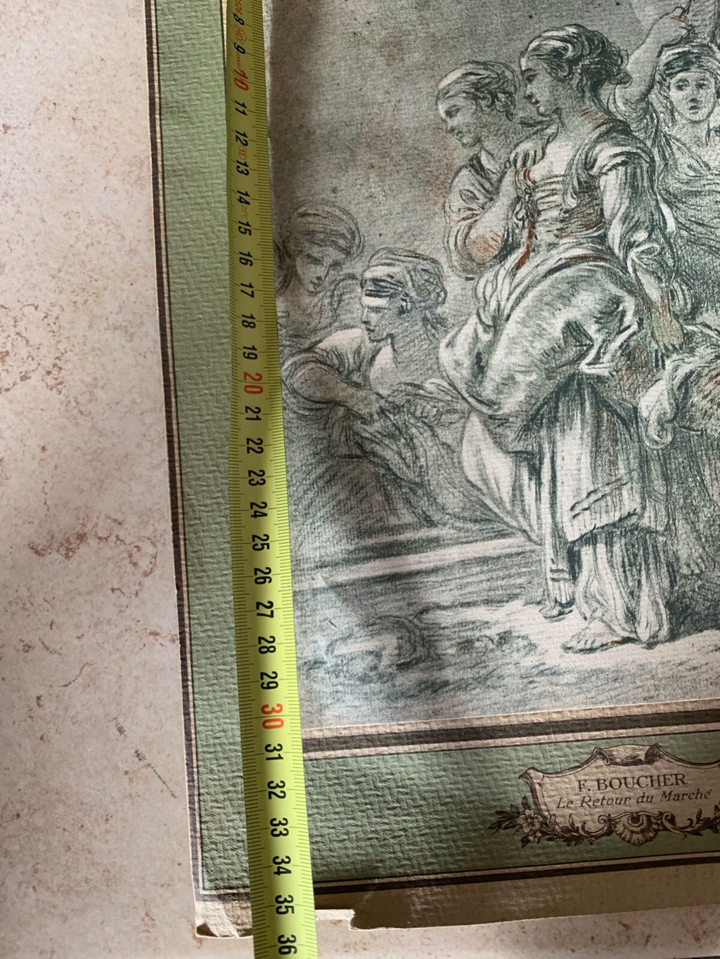 🔴 BOUCHER print picture Le retour du Marche collection Fitz Gerald 