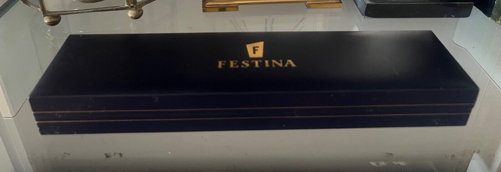 🔴 FESTINA box scatola orologio argento F6870/1 cinturino pelle custodia