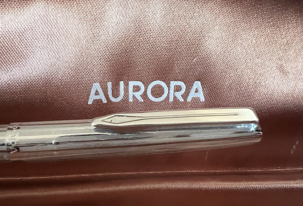 🔴 AURORA penna sfera cromata SCRIVE perfettamente originale vintage anni 70