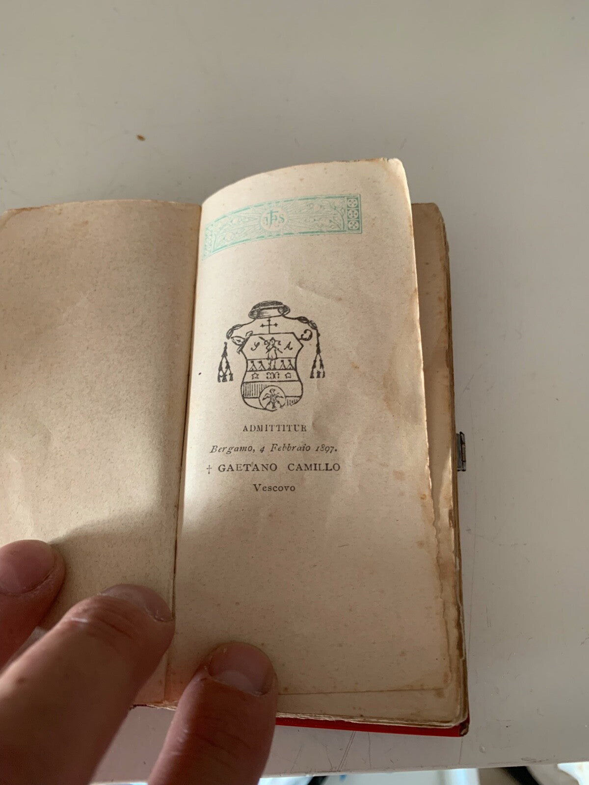 🔴 Book DELIGHTS OF THE CHRISTIAN thick booklet with antique holy cards 1897 