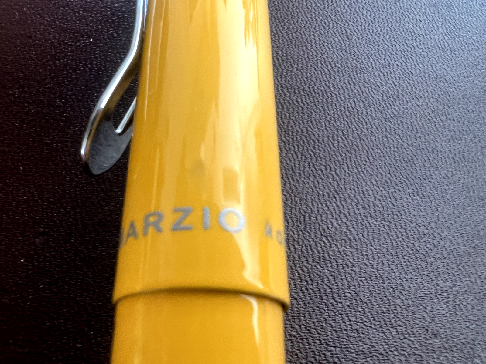Campo Marzio Stylo-Plume Stylo à Plume Laque Jaune Profiles Chrome Design Écrit 