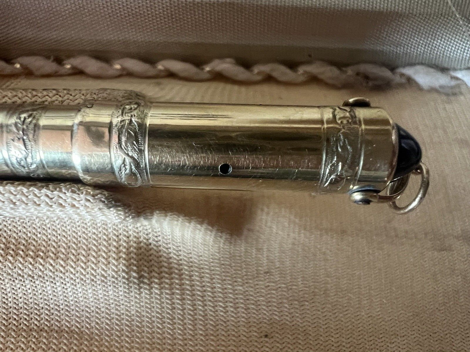 Anglo Amer Stylo-Plume Stylo à Plume Retractable Or Fonctionne Vintage B 