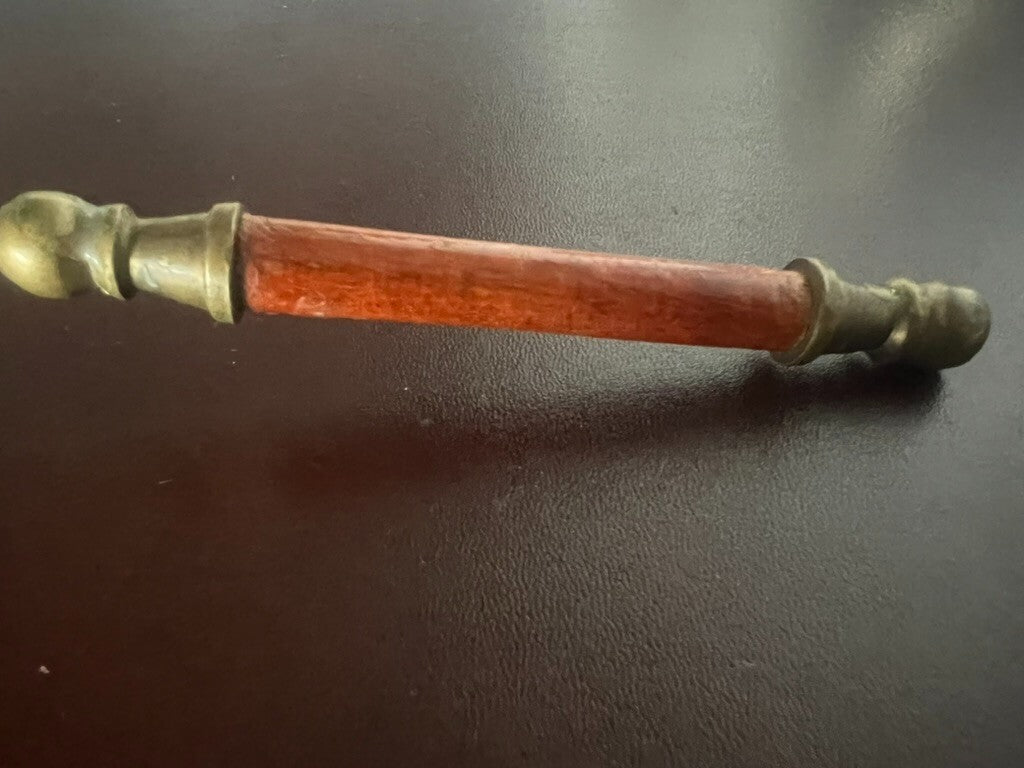 🔴 Spegni candela mocciolo smorza candela in BRONZO manico LEGNO vintage