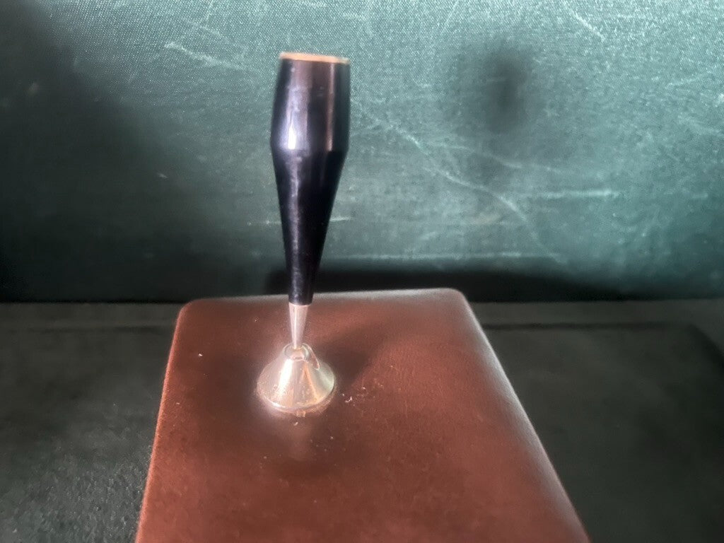 🔴 Stiloforo base penna stilografica sfera PELLE portapenna scrivania vintage