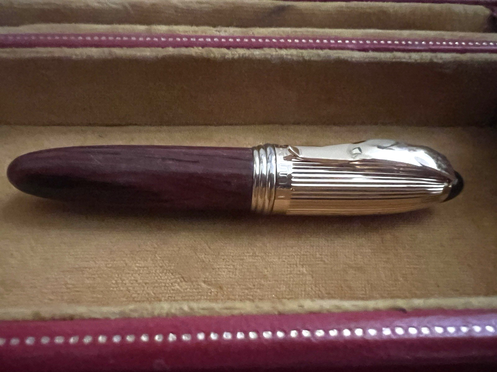 Osama Stylo-Plume Stylo à Plume Mini De Agenda Bois Et Métal Doré Écrit Rétro