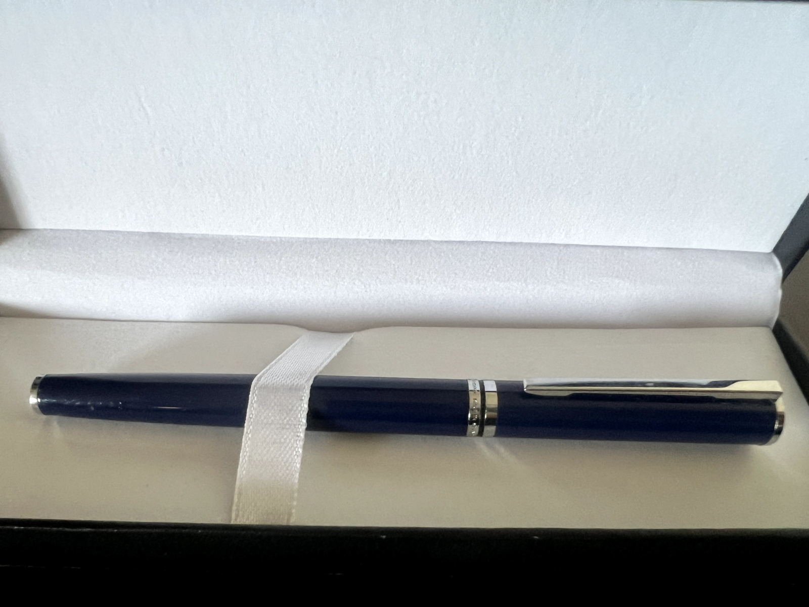 🔴 WATERMAN penna stilografica lacca blu profili cromati a cartuccia pennino F