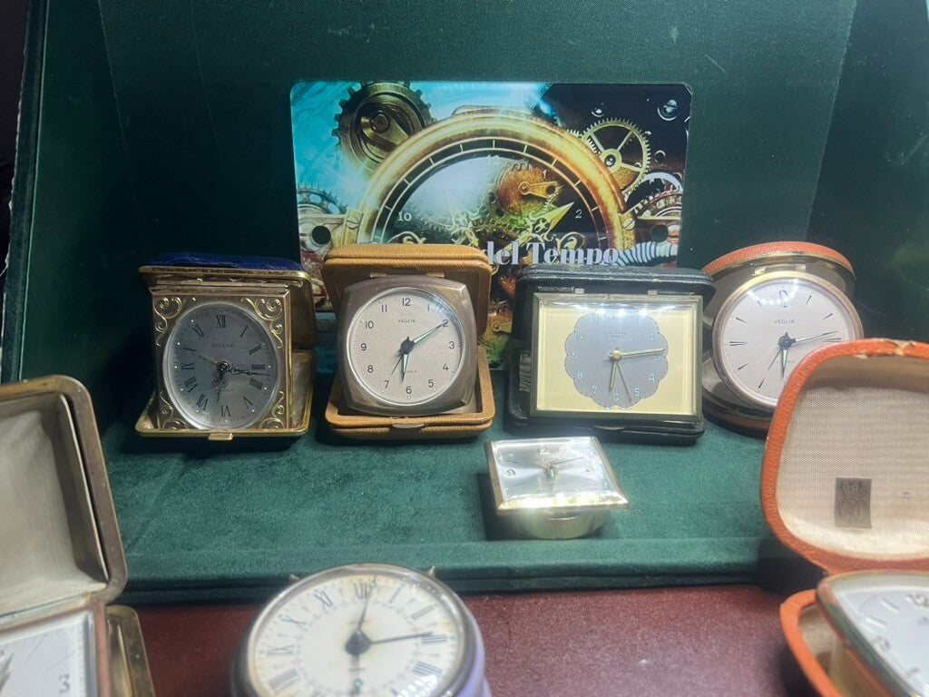 🔴 Orologi SVEGLIE parti di ricambio riparazione con foderi 8 PEZZI vintage