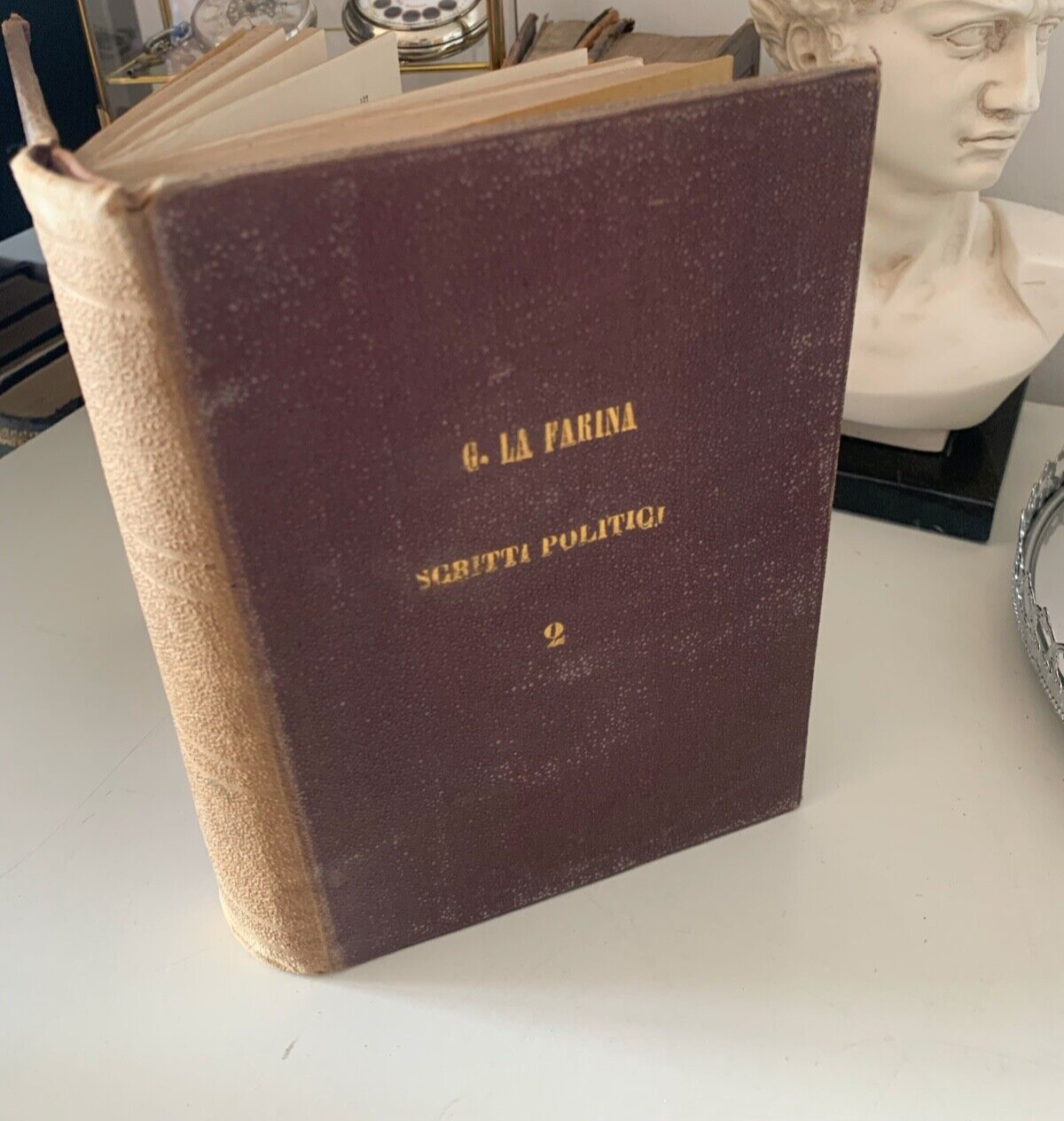 🔴 Book POLITICAL WRITINGS by Giuseppe La Farina Volume 2 old 1870 