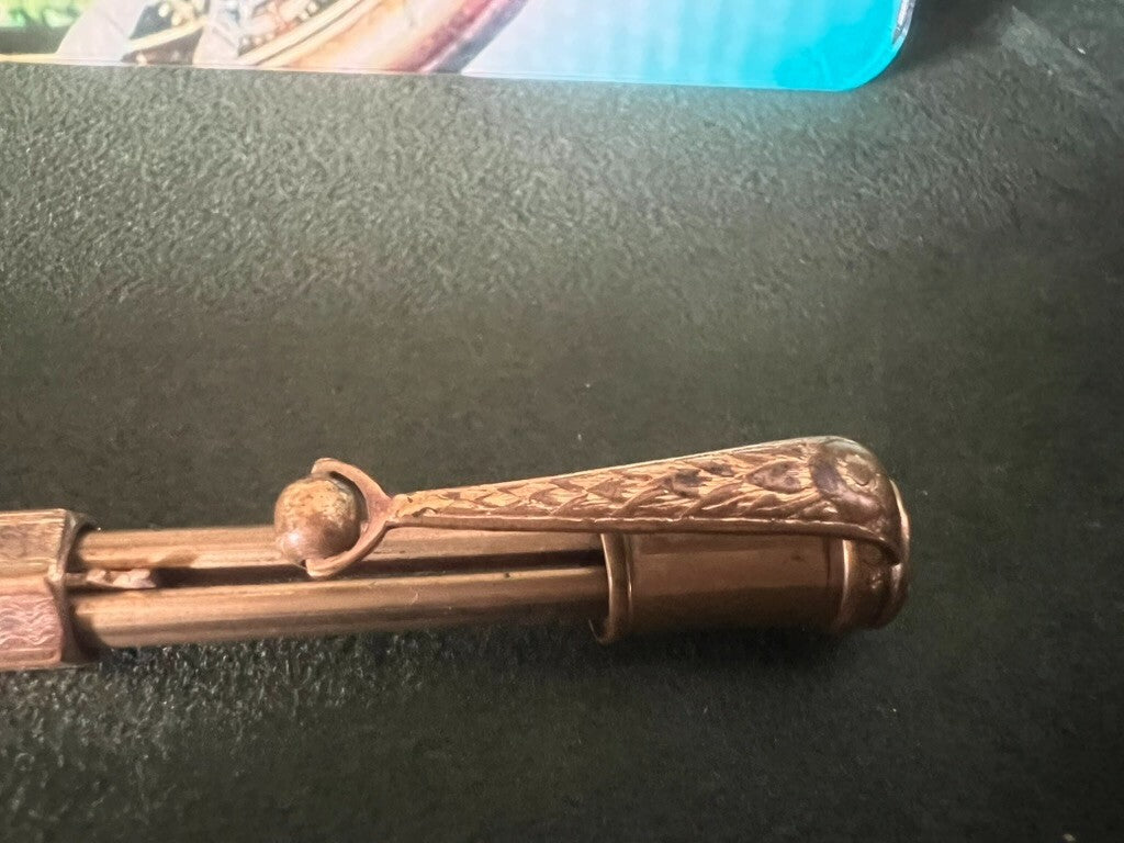 Lápices Mecánicas Chapado Oro Cincelado Repuestos Restauración Vintage 5