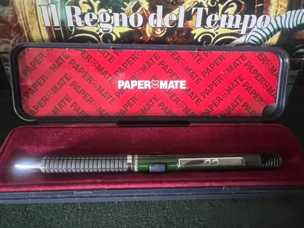 🔴 PAPERMATE penna sfera 90° DYNAGRIP verde Giappone istruzioni vintage