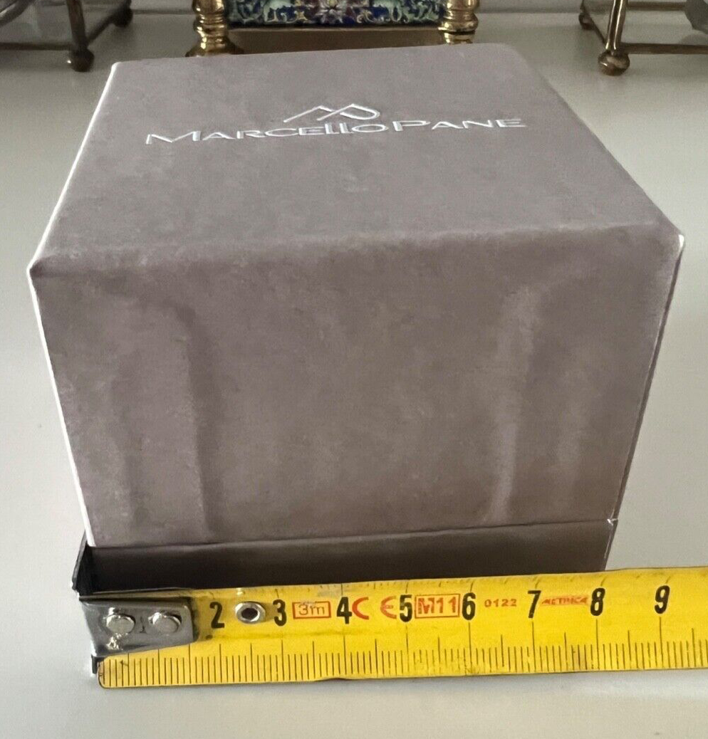 🔴 MARCELLO PANE scatola ciondolo, gioiello 8 x 8 h 7,5 COMPLETO