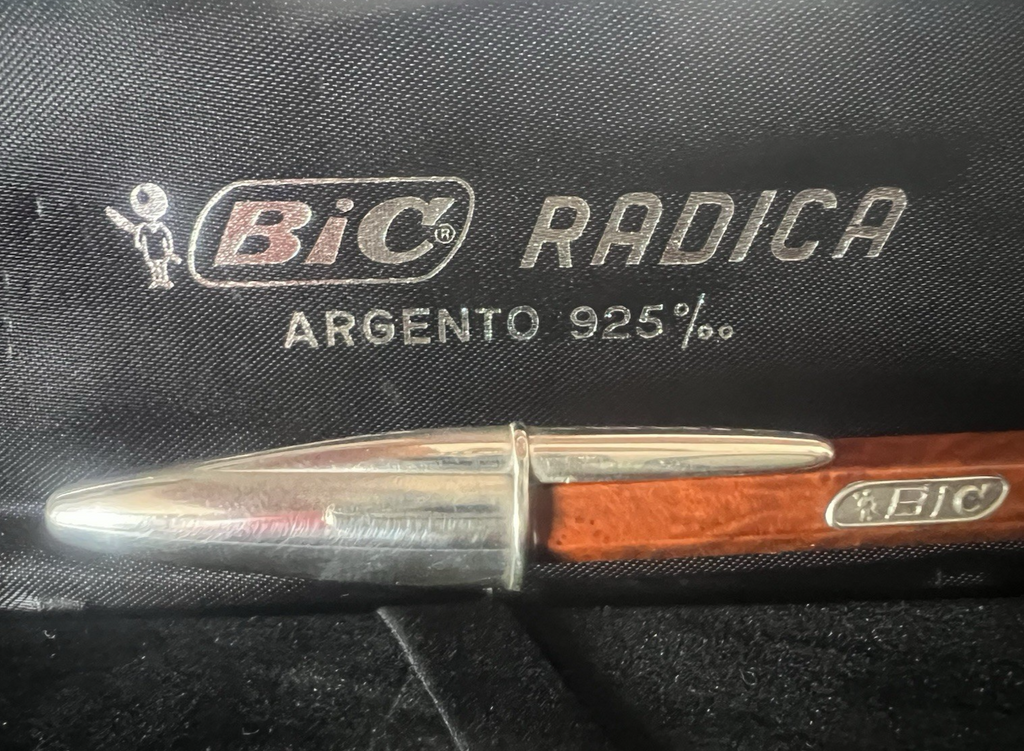 Bic Stylo-Plume Sphère Argent 925 Anniversary Édition Limitée Trousse NOS