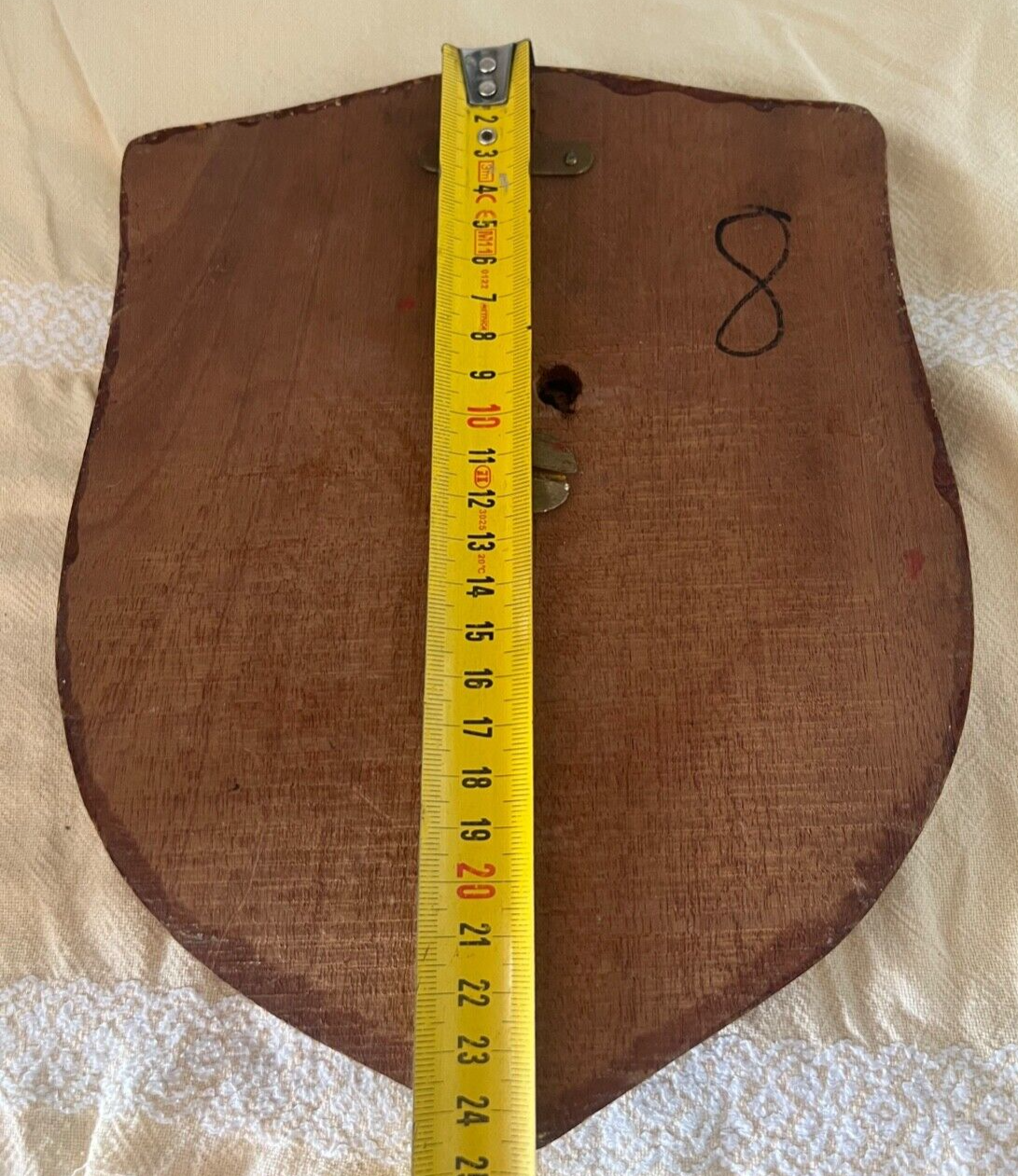 🔴 MARINA MILITARE crest ALCIONE CORVETTA scudo legno ottone vintage