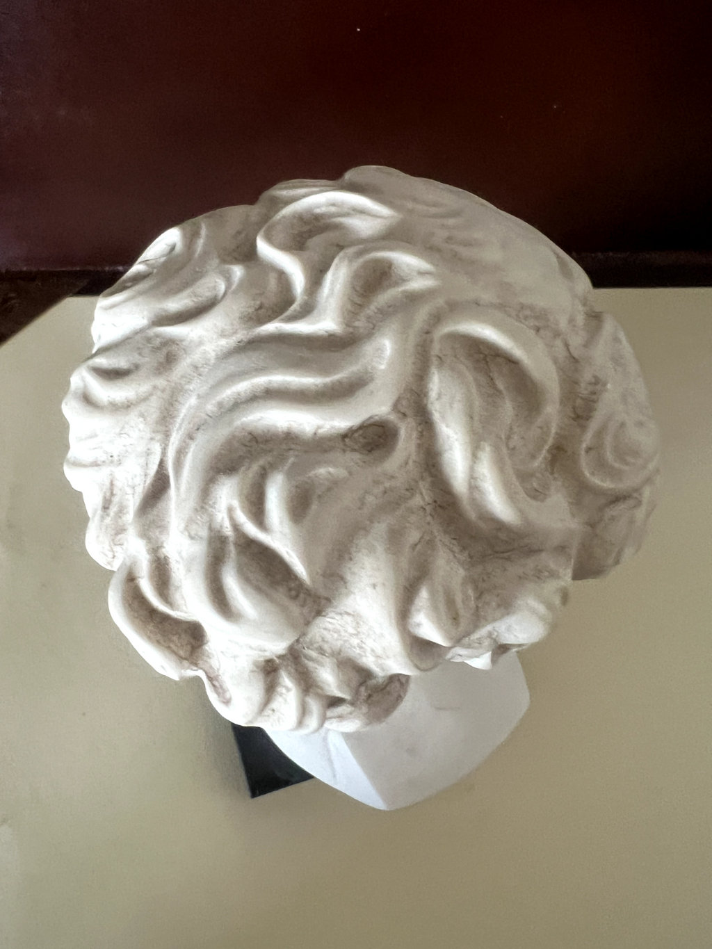 David Statue Sculpture Base Marbre Signé Bessi Bibliothèque Buste L 10 H 22 CM