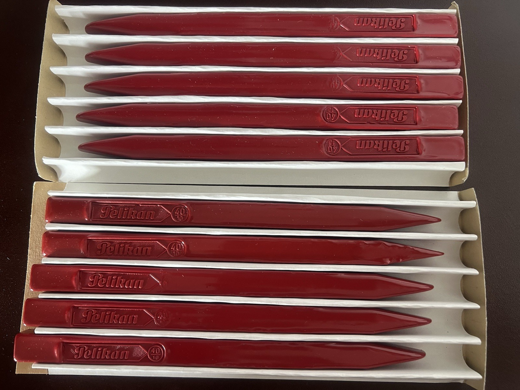 🔴 PELIKAN ceralacca rossa 40 10 completa 18 cm timbro sigillo punzone vintage