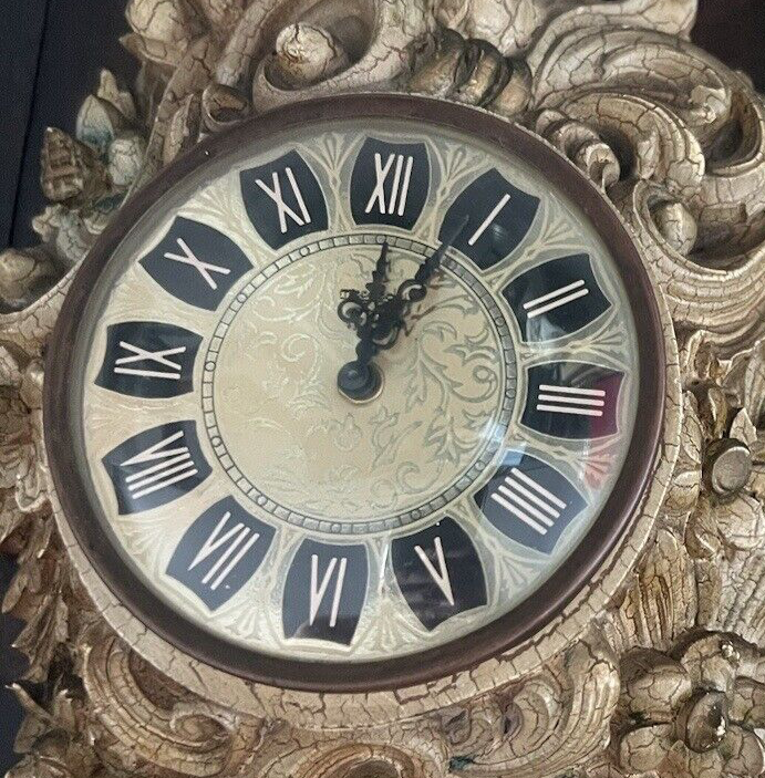 🔴 MERCEDES orologio MERLETTO LEGNO carica manuale dorato numeri romani vintage