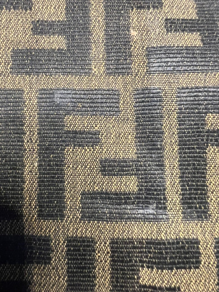 Fendi Porte-Documents Homme Tissu Citrouille Interne Cuir Coins Métal Vintage 