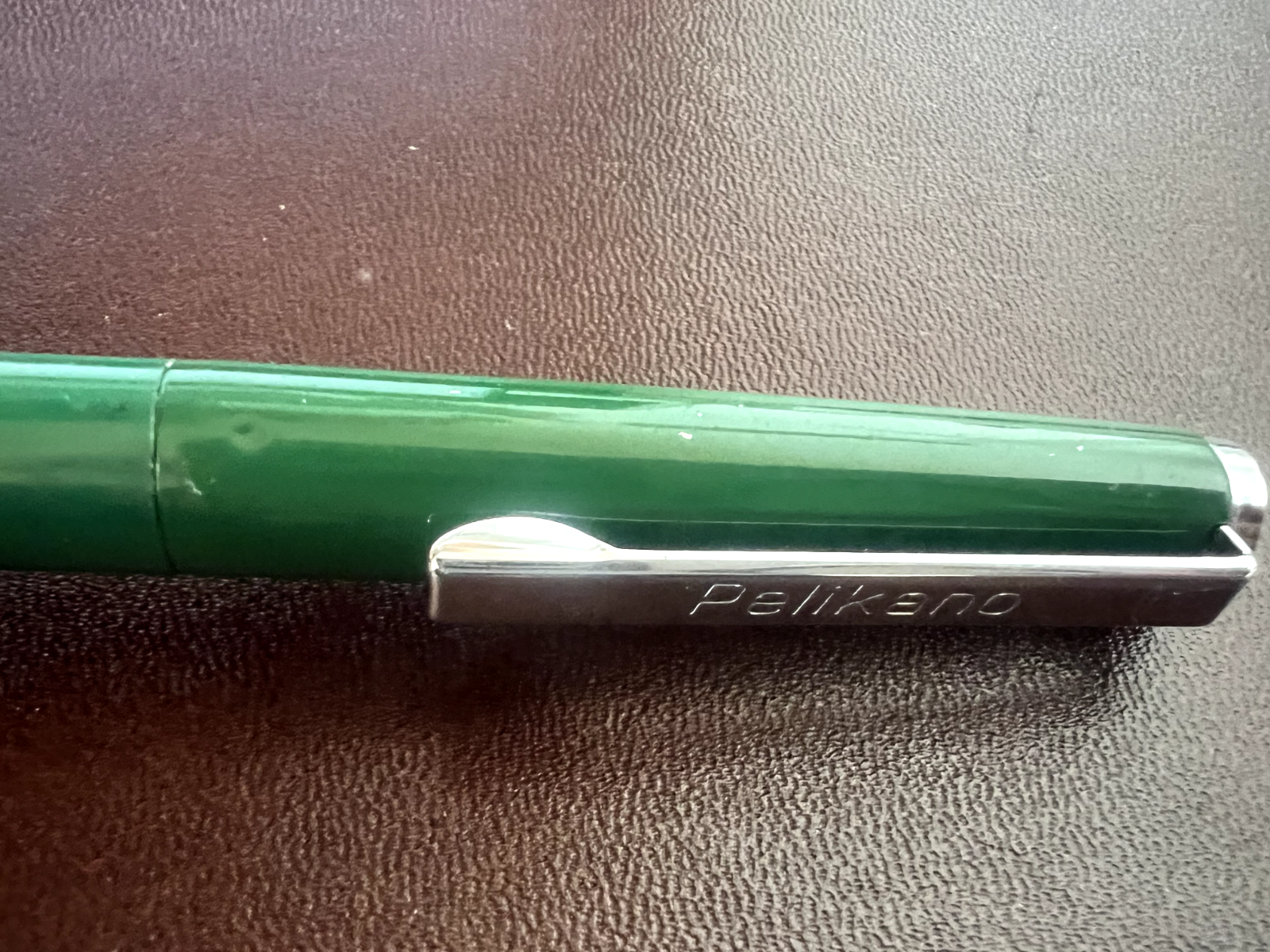 🔴 PELIKAN penna stilografica Pelikano VERDE pennino F con cartucce vintage