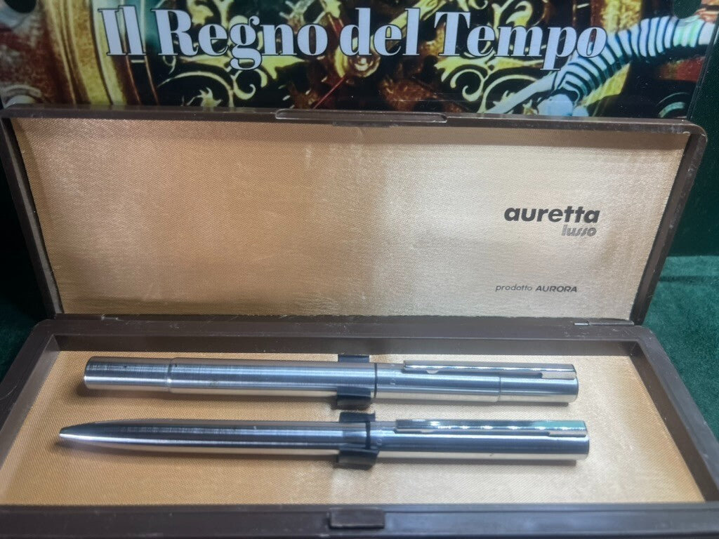 Auretta Stylo-Plume Stylo à Plume par Aurora Chrome Luxe Et Sphère 2 Vintage B