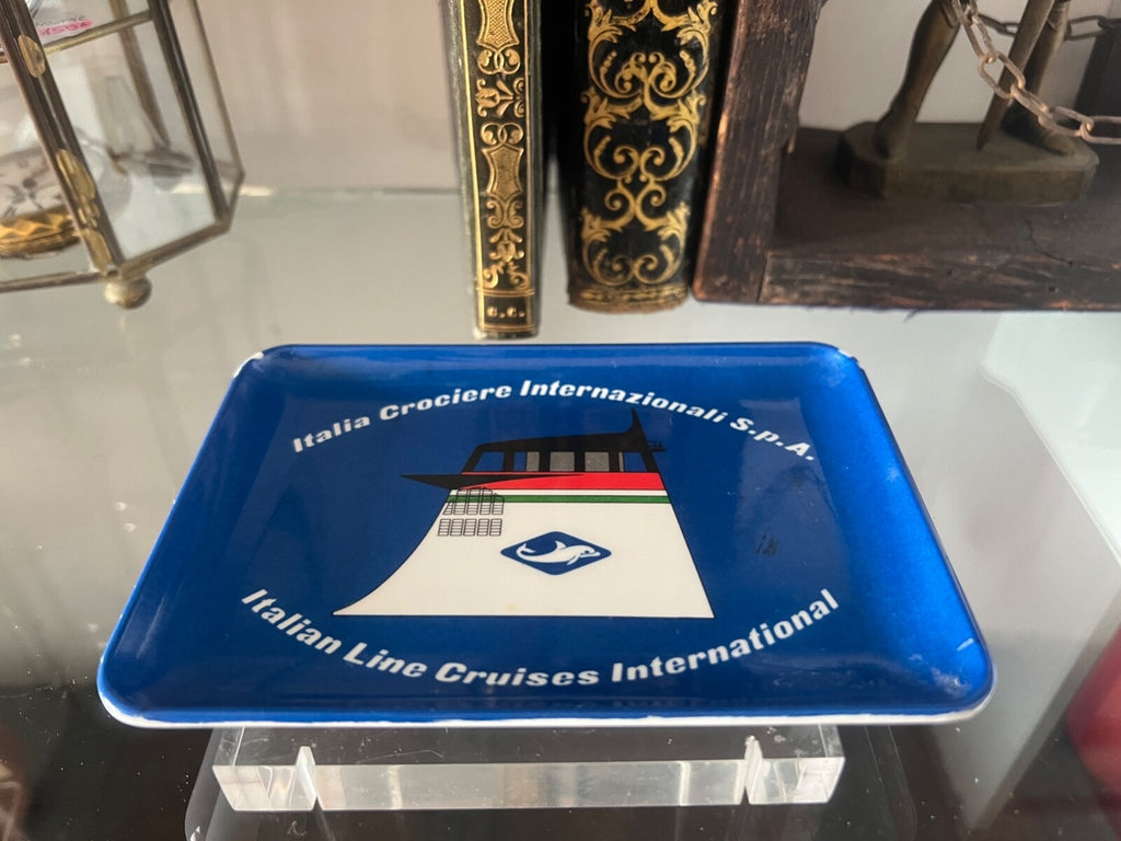 🔴 Posacenere ITALIA CROCIERE INTERNAZIONALI SPA pubblicità collezione vintage