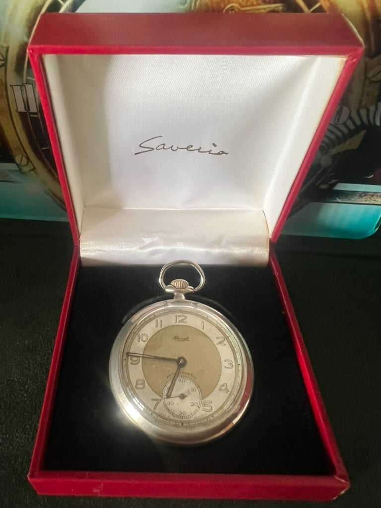 Kienzle Pocket Watch Manual Winding Chrome Works Vintage Years 1970