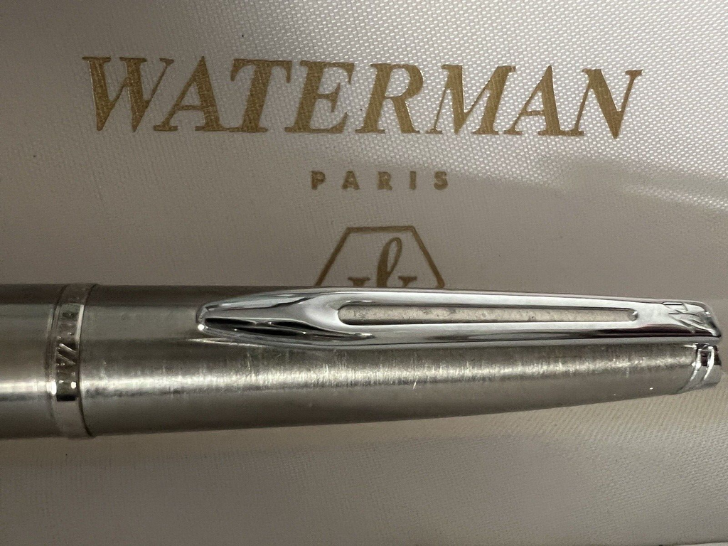 Waterman Stylo-Plume Stylo à Plume Chrome Hemisphere Écrit à Cartouche