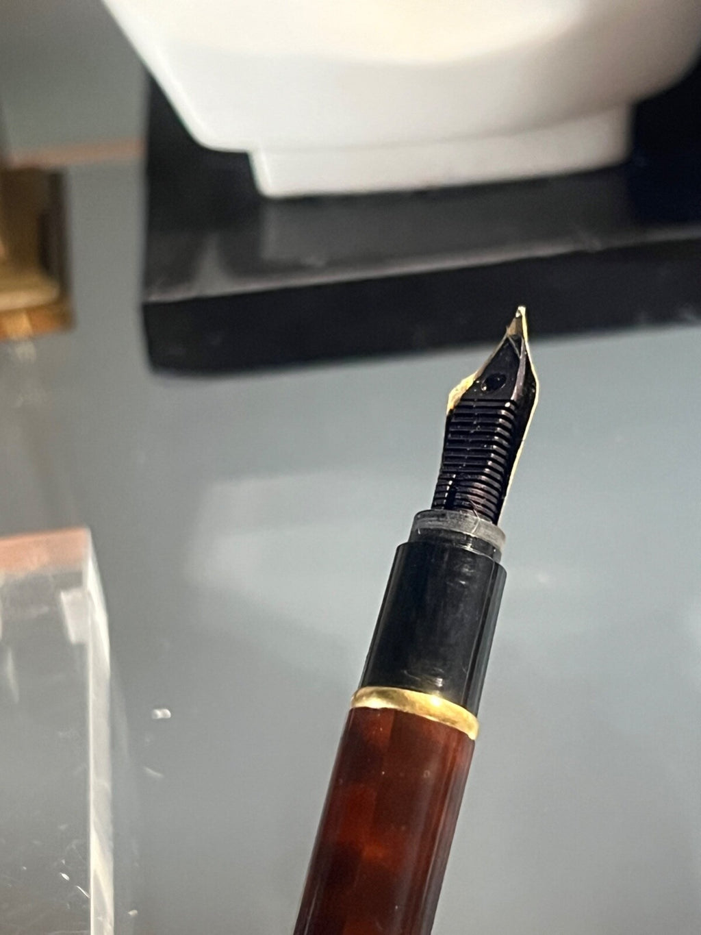Ronson Stylo-Plume Stylo à Plume Iridium Point Germany Effet Bois Cartouche 