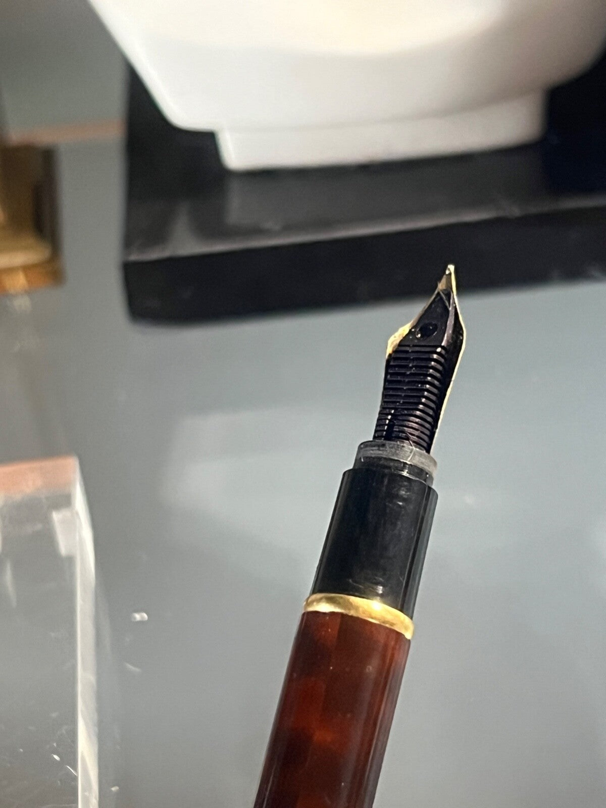 Ronson Stylo-Plume Stylo à Plume Iridium Point Germany Effet Bois Cartouche 