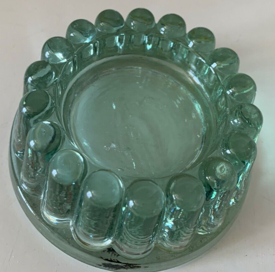 🔴 Porta punte spillatrice da scrivania vetro a fiore EFFETTO DIAMANTE vintage